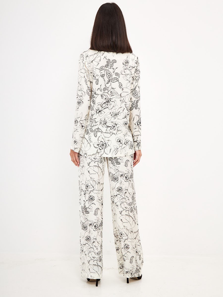 Костюм в пижамном стиле из вискозы - фото 110311