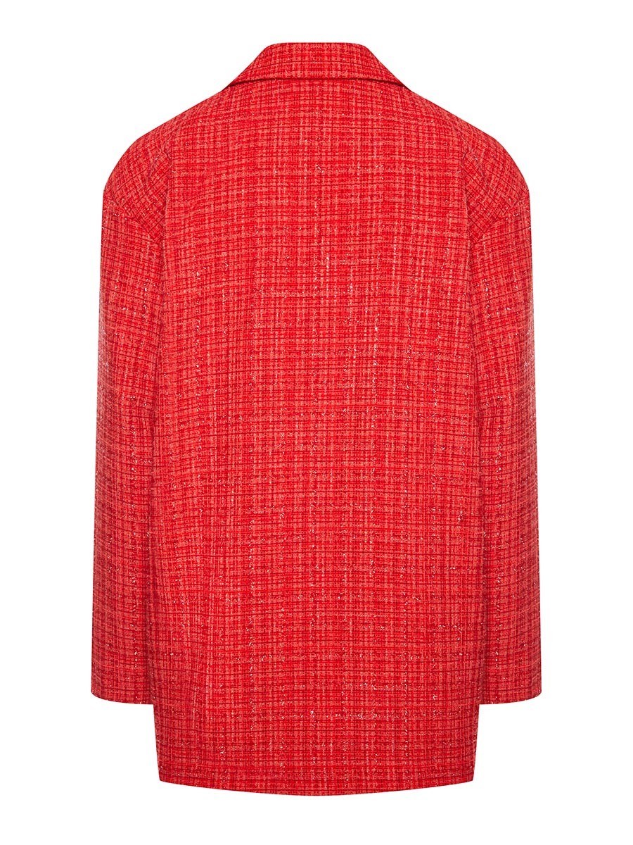 Вечерний прямой жакет из твида с люрексом - фото 110363