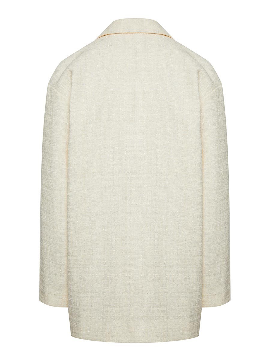 Вечерний прямой жакет из твида с люрексом - фото 110370