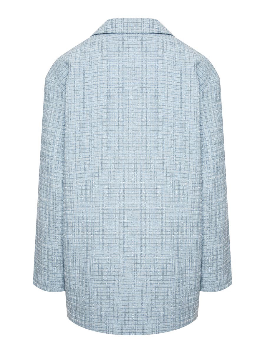 Вечерний прямой жакет из твида с люрексом - фото 110379