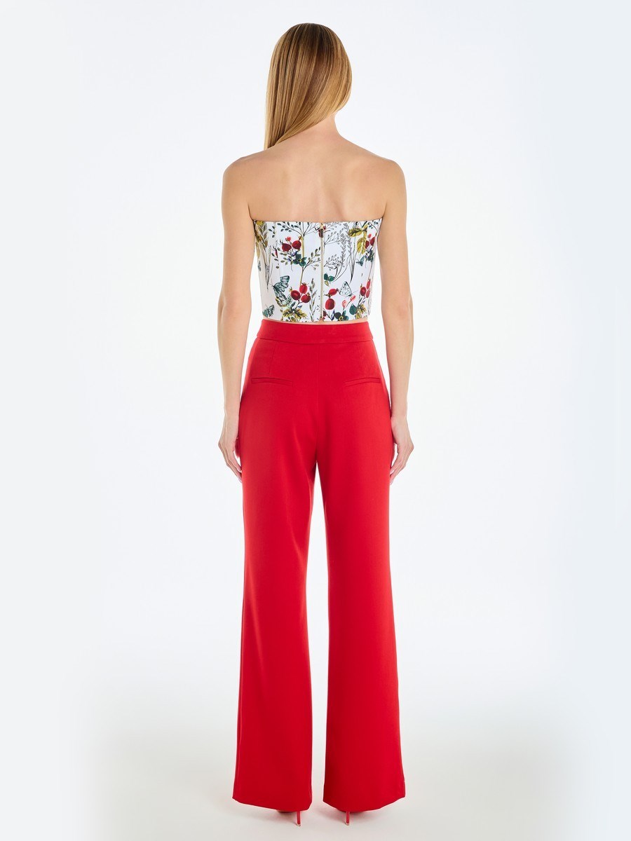 Топ корсетный с чашками из хлопка с цветочным принтом - фото 110395