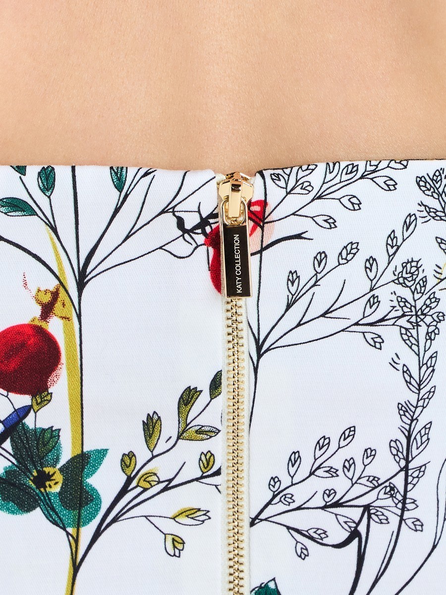 Топ корсетный с чашками из хлопка с цветочным принтом - фото 110397