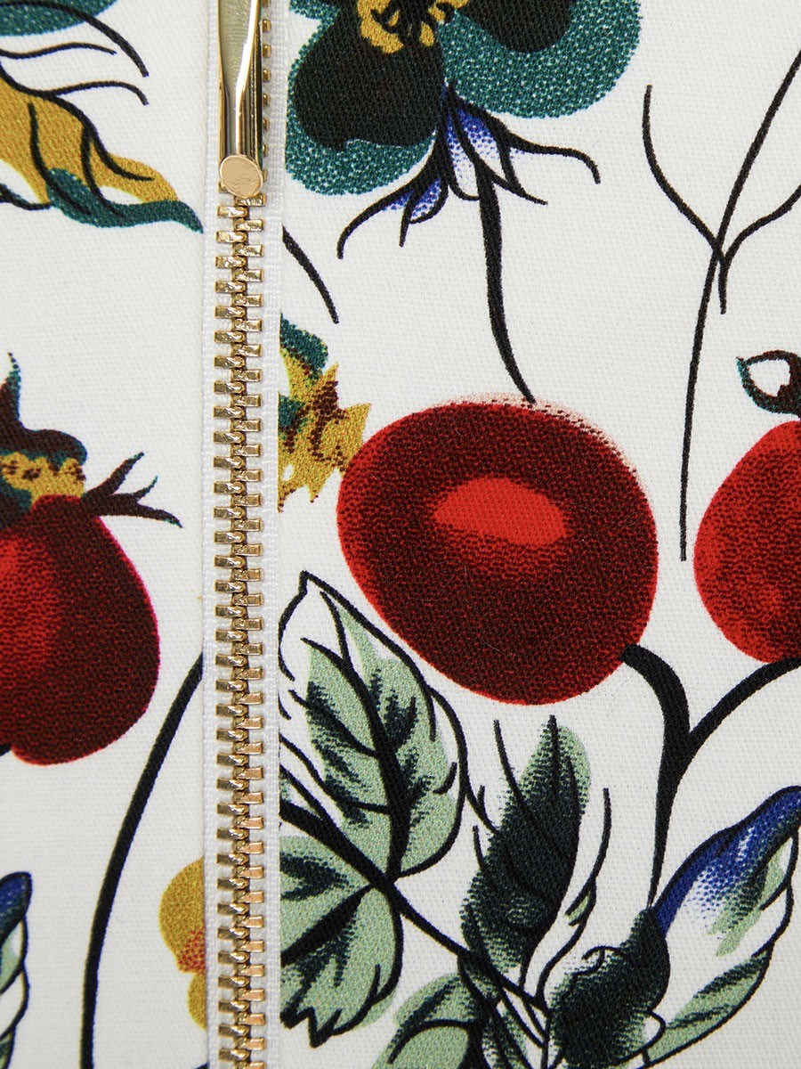 Топ корсетный с чашками из хлопка с цветочным принтом - фото 110399