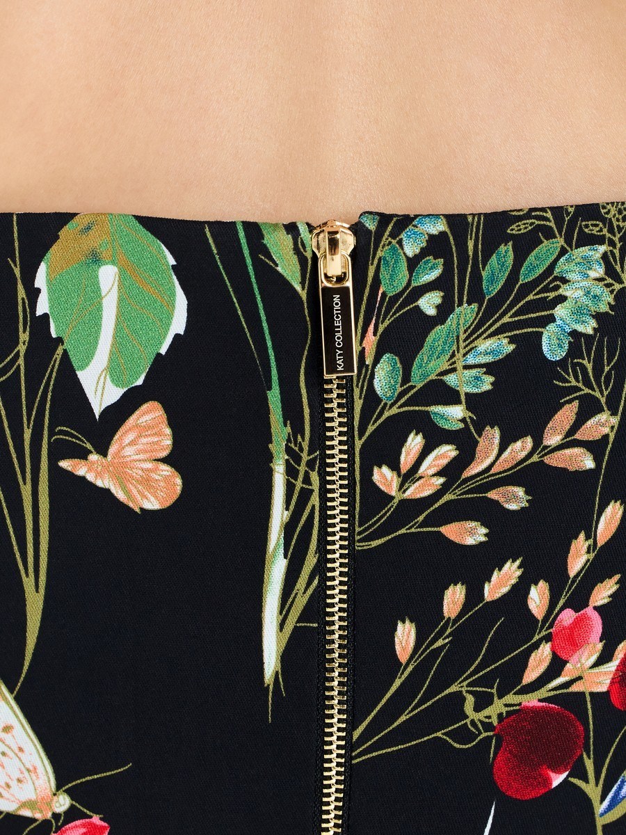 Топ корсетный с чашками из хлопка с цветочным принтом - фото 110416