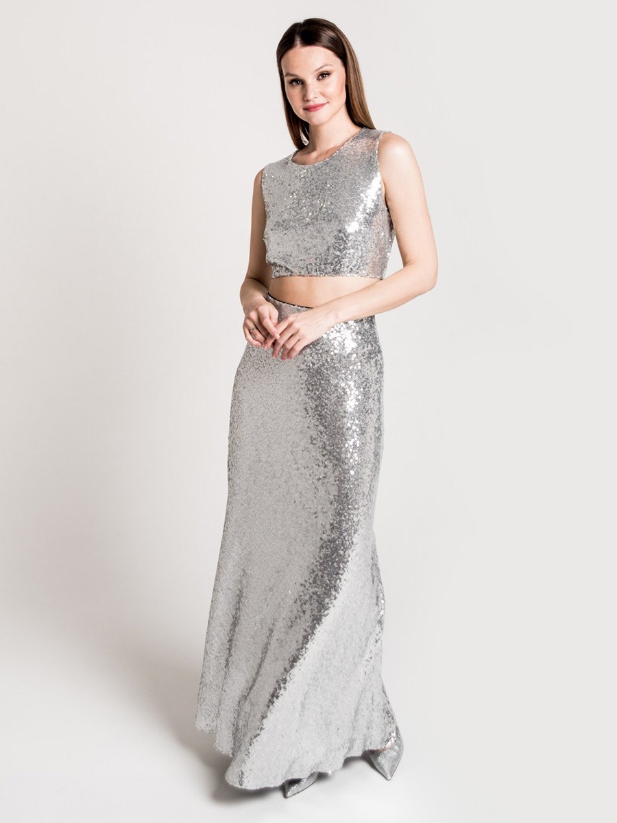 Кроп-топ с пайетками - фото 110419