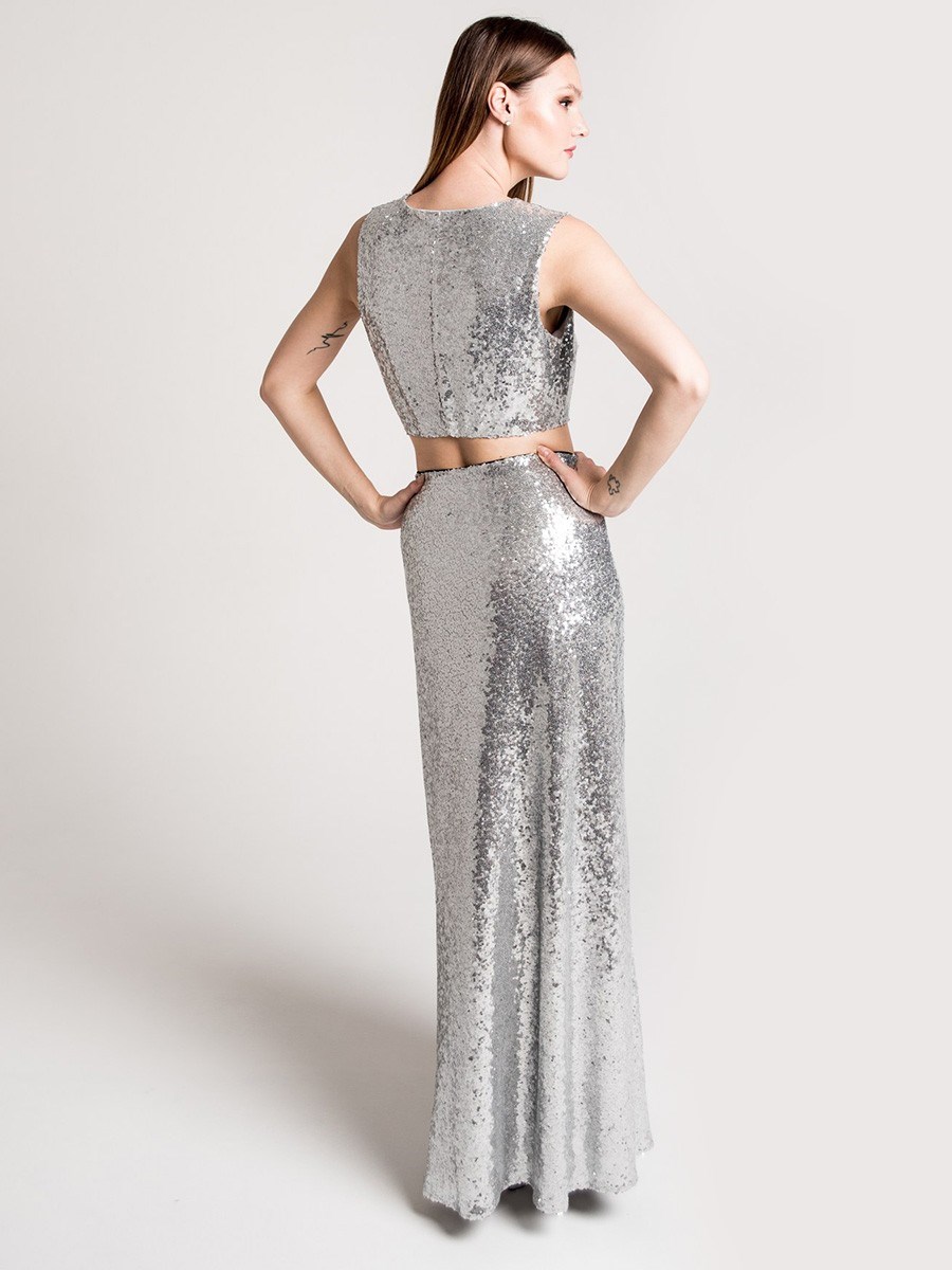 Кроп-топ с пайетками - фото 110422