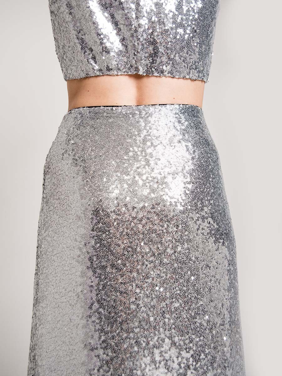 Кроп-топ с пайетками - фото 110424