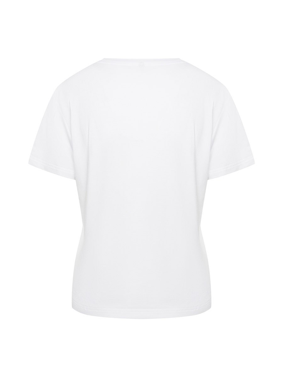 Базовая облегающая футболка из нежнейшей вискозы - фото 110428