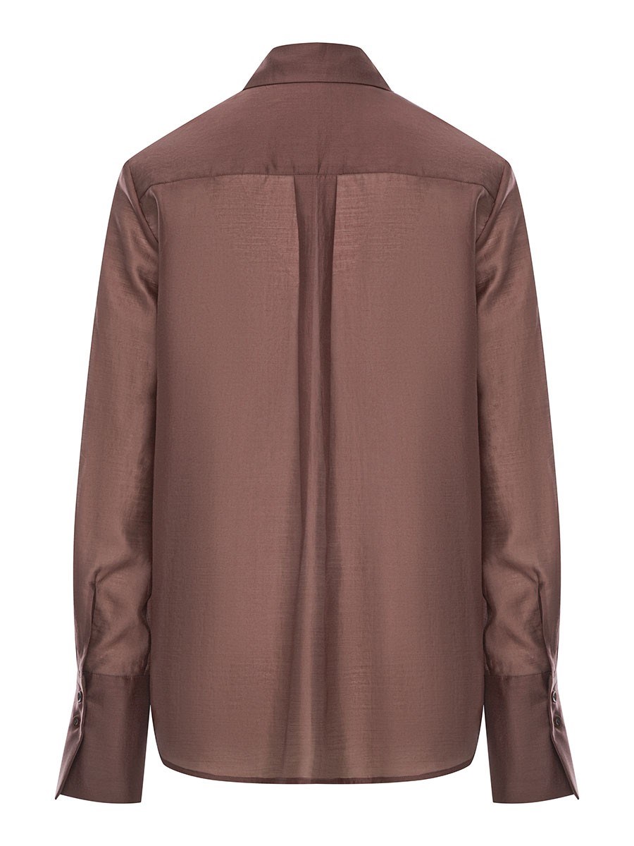 Рубашка полупрозрачная из хлопка с вискозой - фото 110443