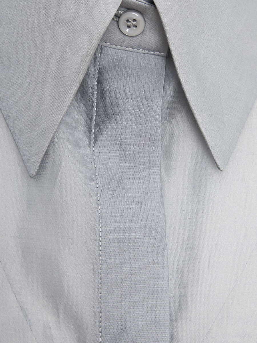 Рубашка полупрозрачная из хлопка с вискозой - фото 110457