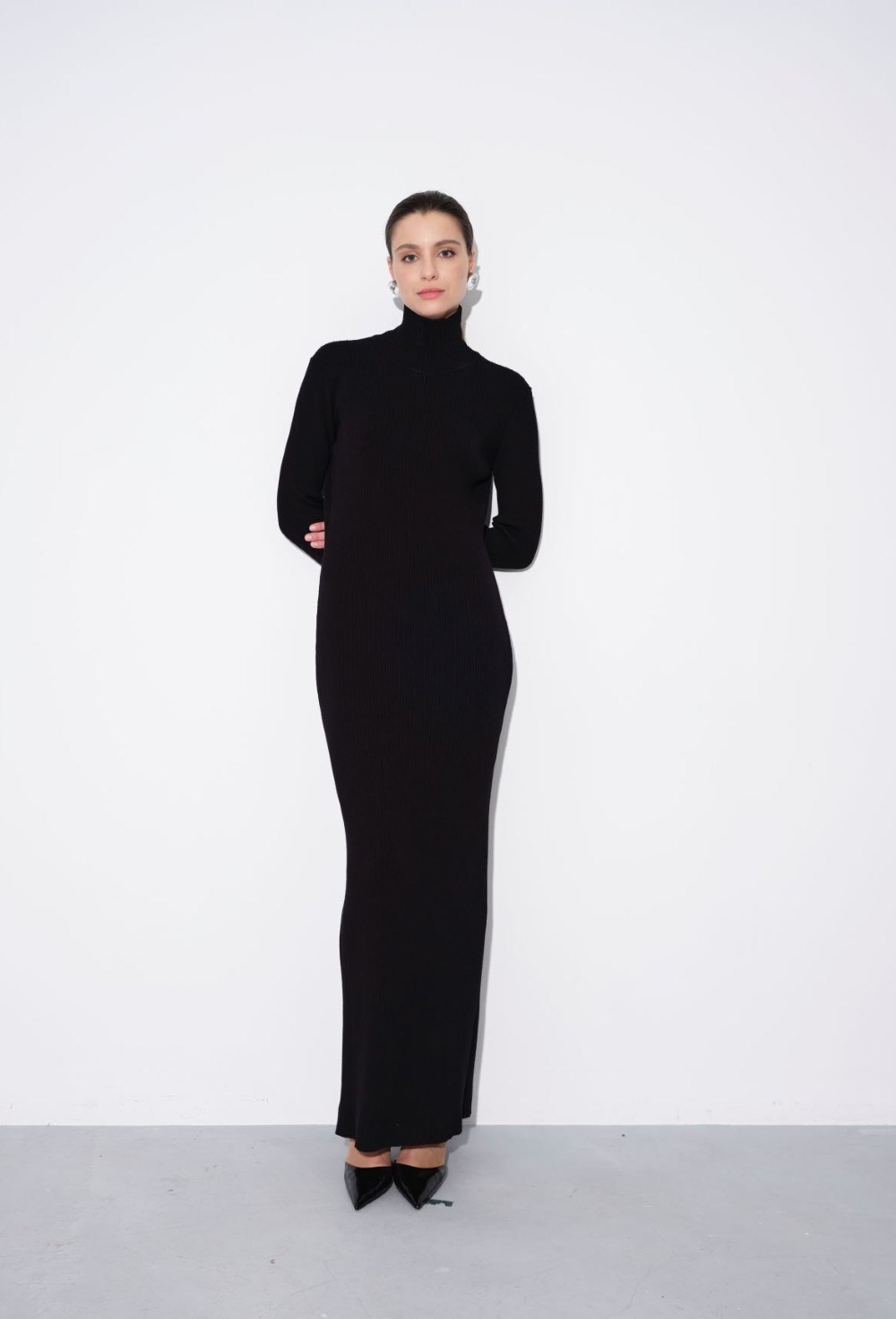 Платье С Открытой Спиной Трикотажное - фото 110760