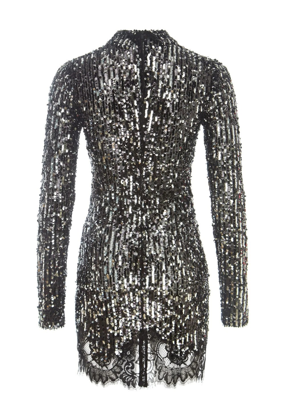 Платье В Пайетках С Воротником Поло - фото 110801