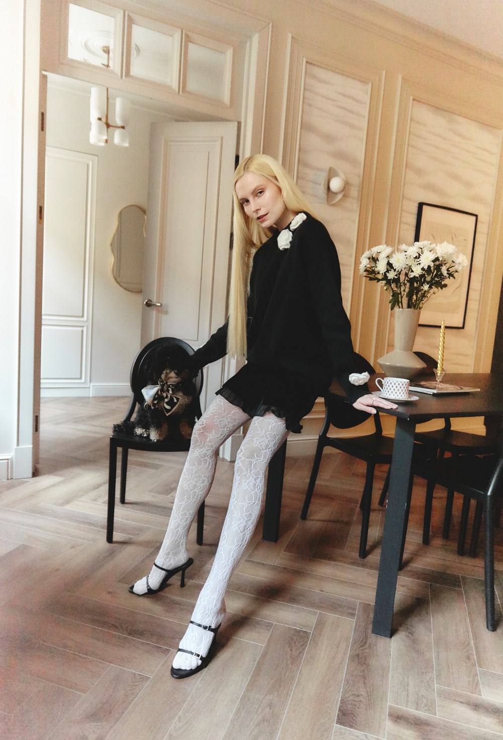 Джемпер с розами COZY - фото 111913