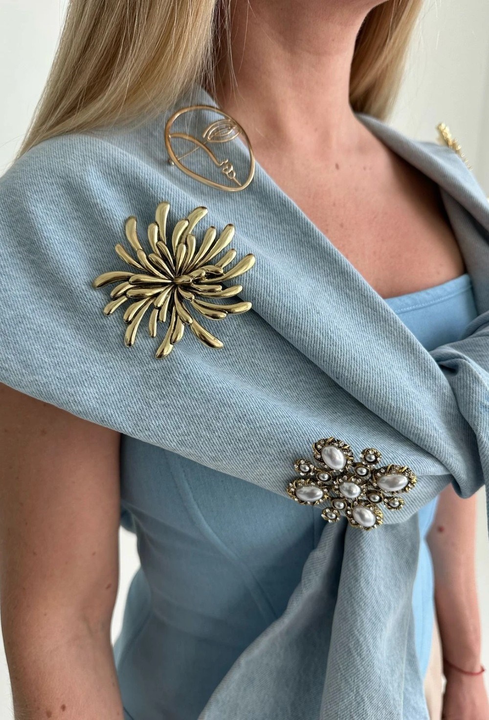 Брошь Chrysanthemum Gold - фото 112969