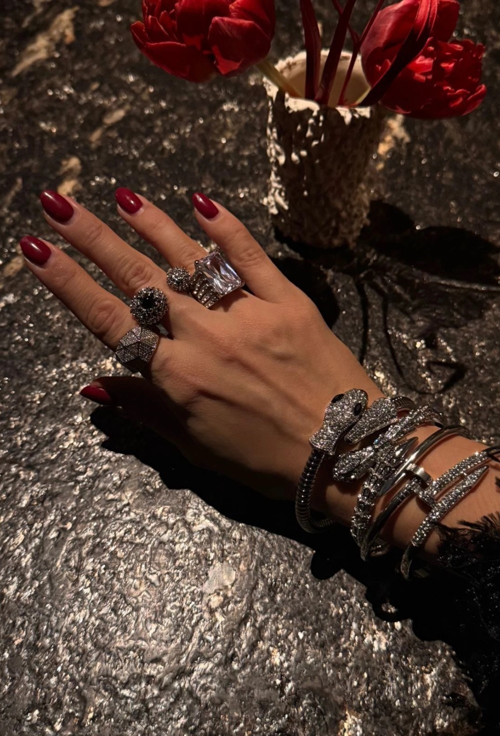 Кольцо Geometry Crystal White - фото 112983