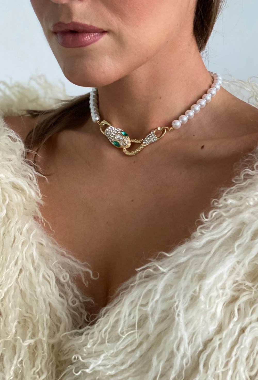 Колье Pearl Snake - фото 113021