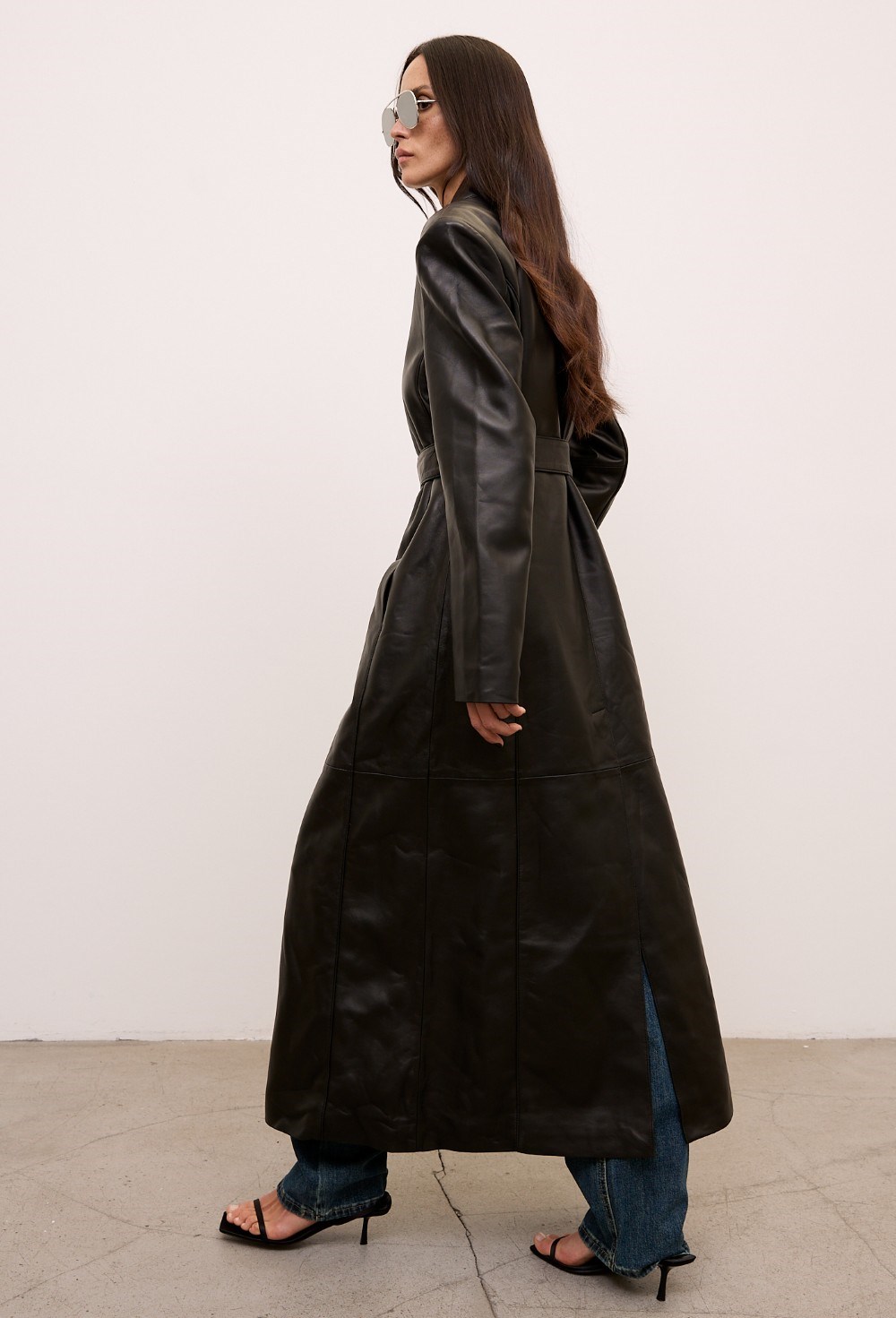 Кожаное пальто - фото 113492