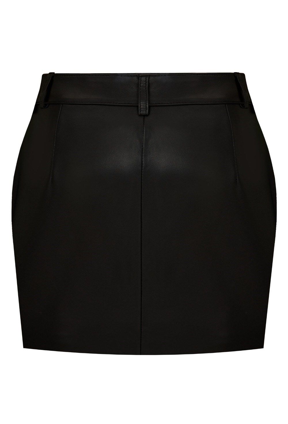 Кожаная мини-юбка - фото 113534