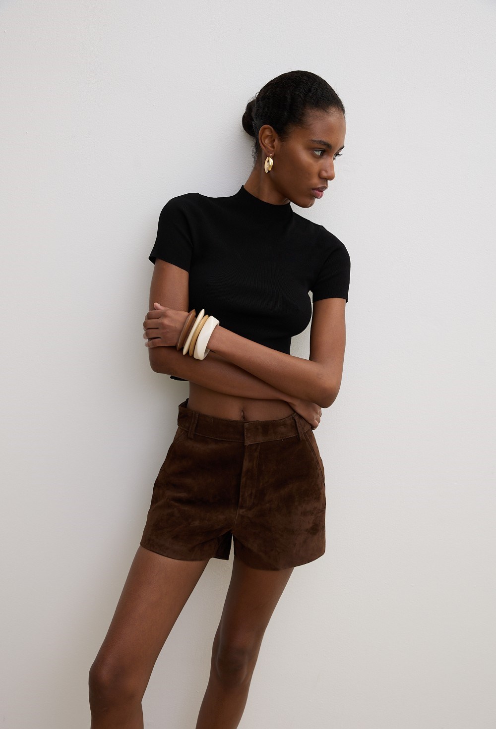 Замшевые шорты - фото 113553