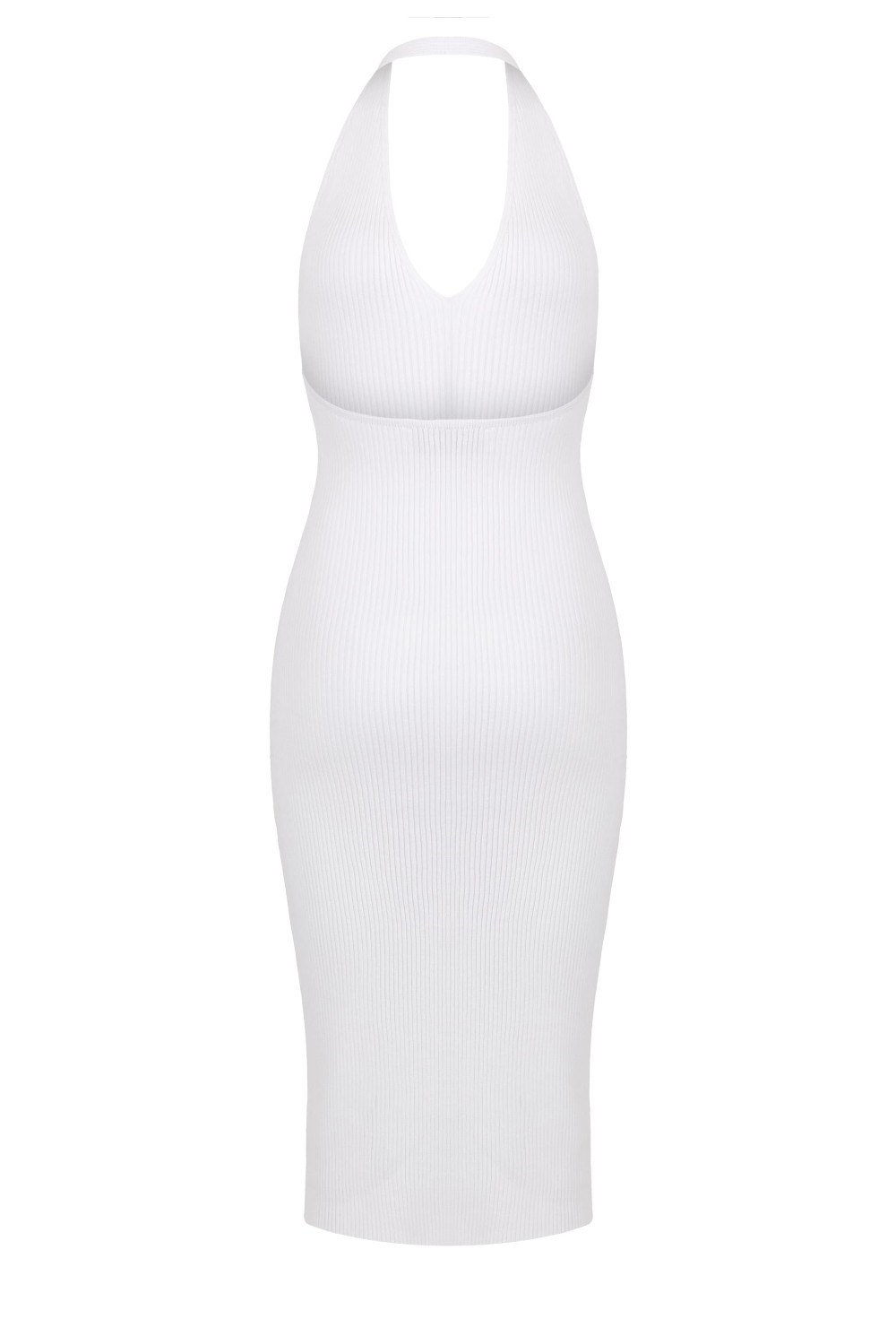 Вязаное платье миди с V-образным вырезом - фото 113572