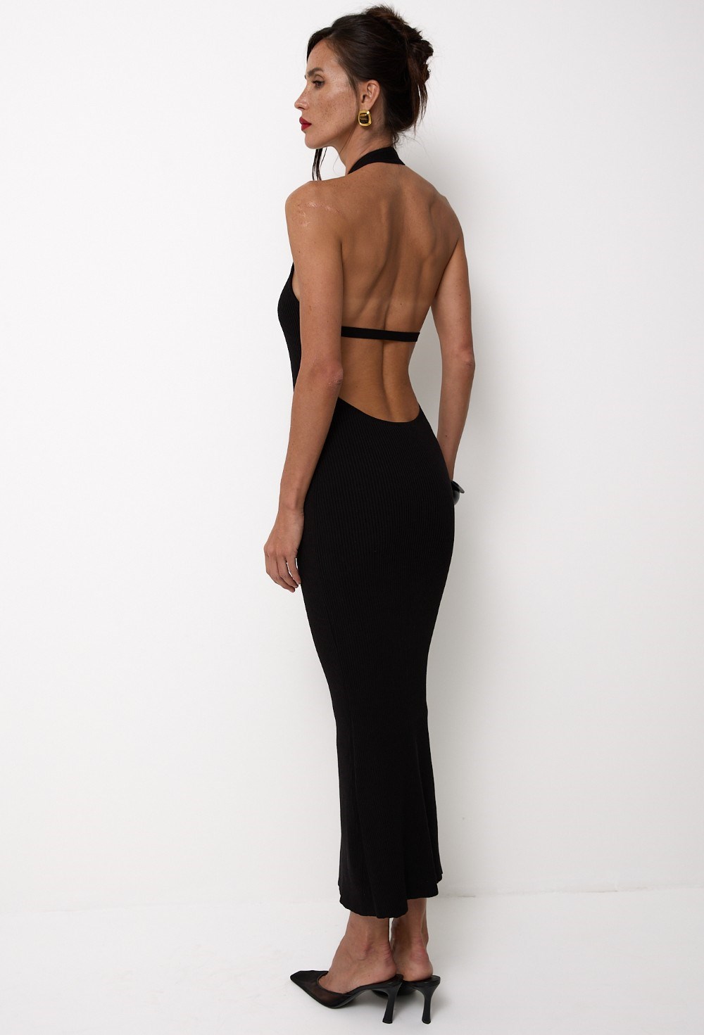 Платье вязаное длинное - фото 113581