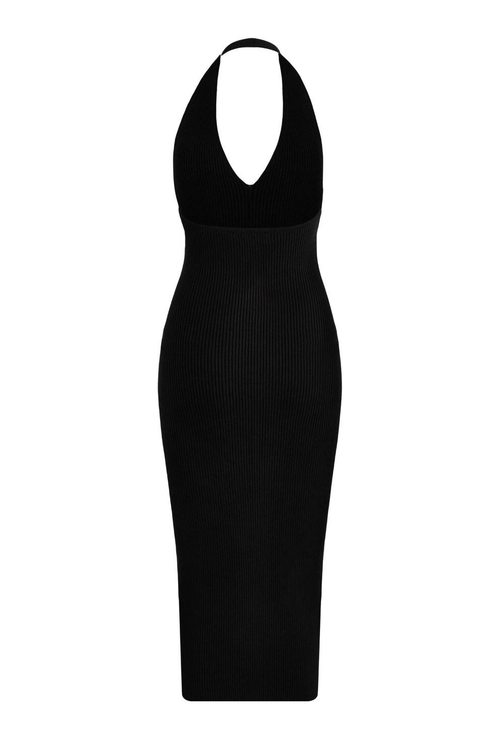 Вязаное платье миди с V-образным вырезом - фото 113637