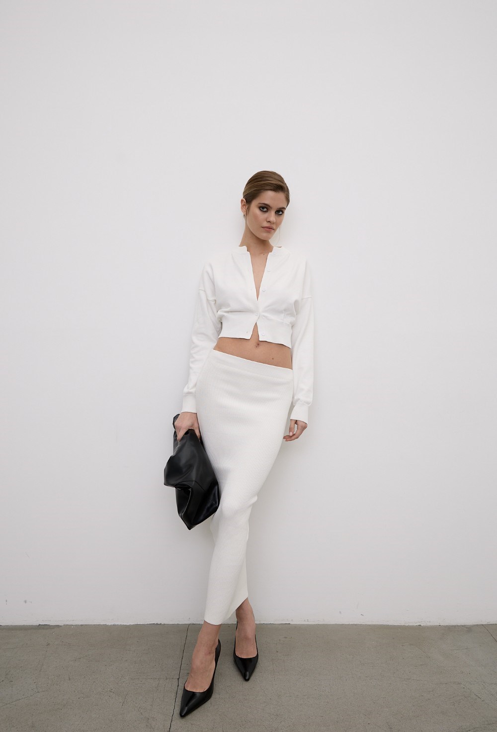 Длинная трикотажная юбка - фото 113721