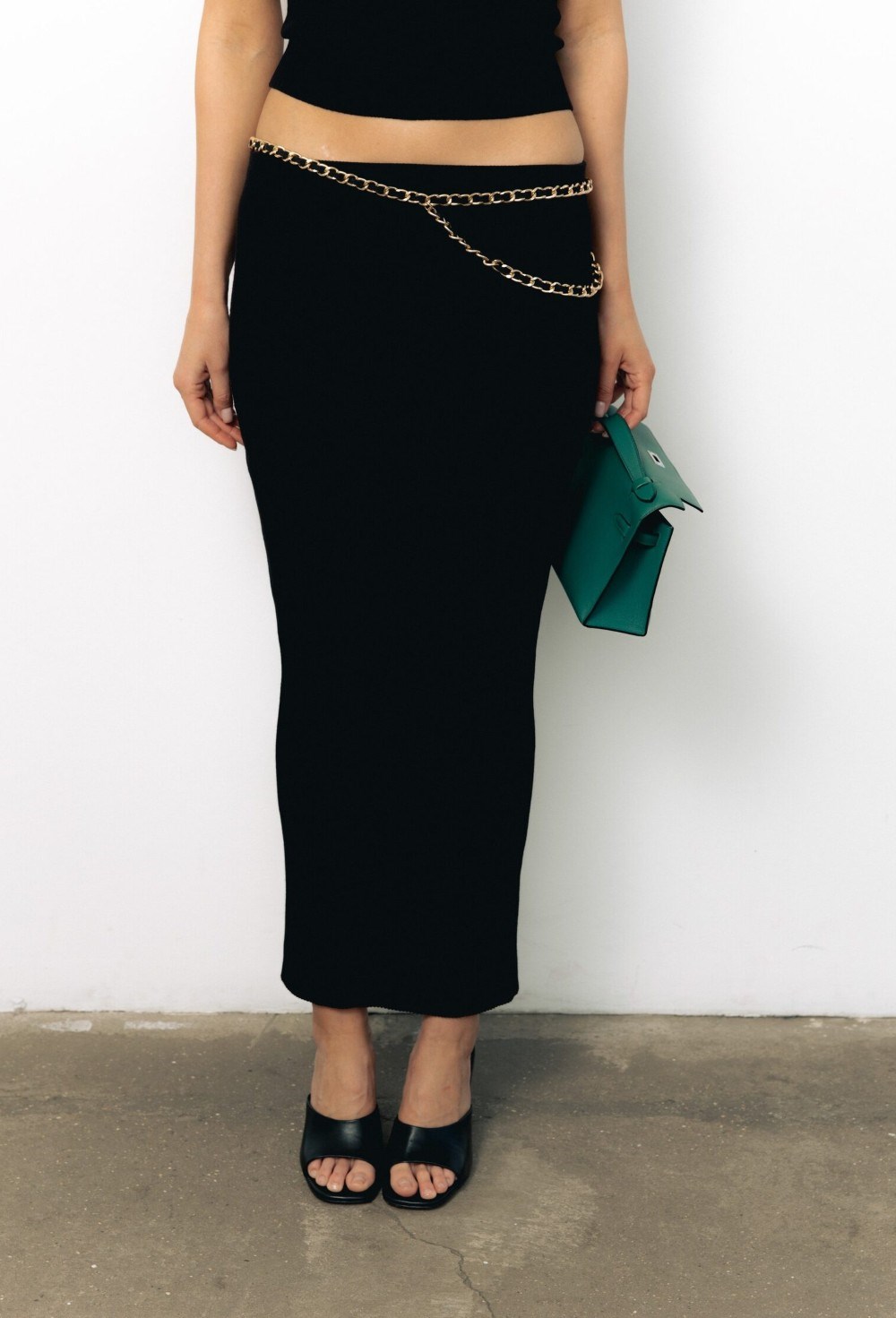 Длинная вязаная юбка - фото 113736