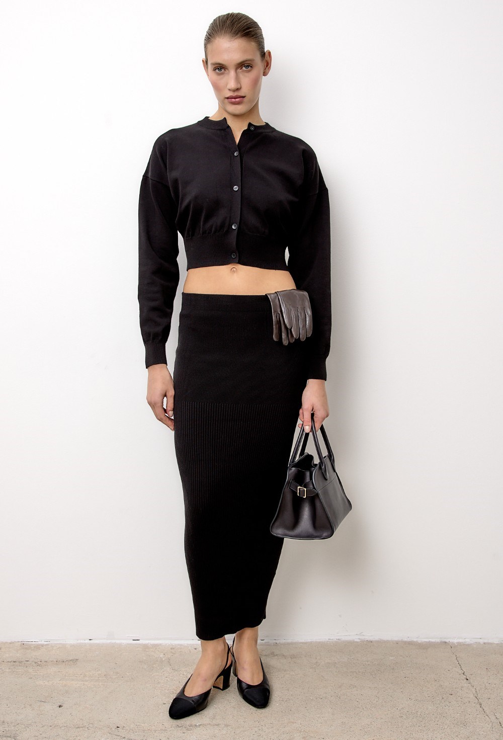 Длинная вязаная юбка - фото 113737