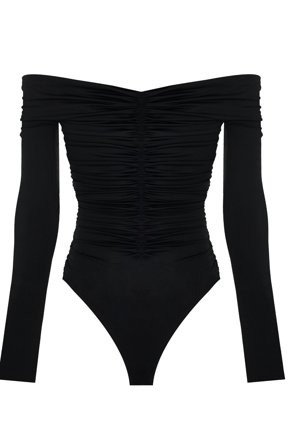 Облегающее боди с открытыми плечами - фото 113761