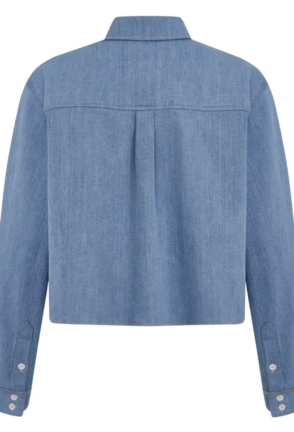 Укороченная джинсовая рубашка - фото 113852