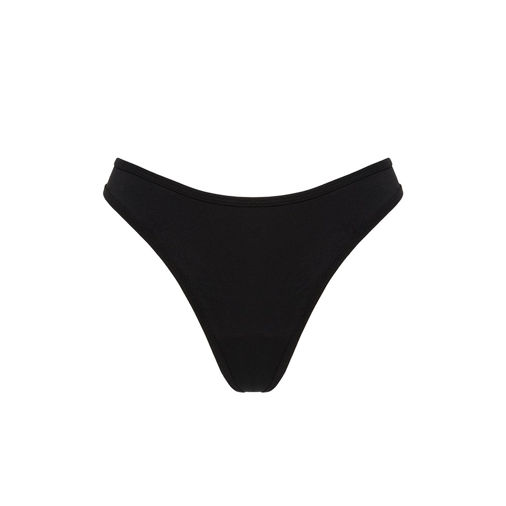 Стринги V COTTON BLACK - фото 114338