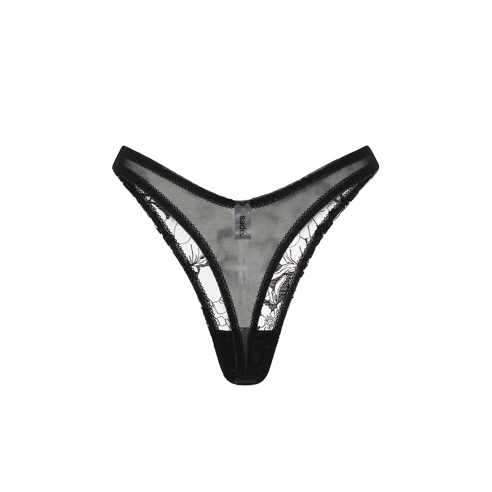 Стринги V BLACK FLOWERS - фото 114441