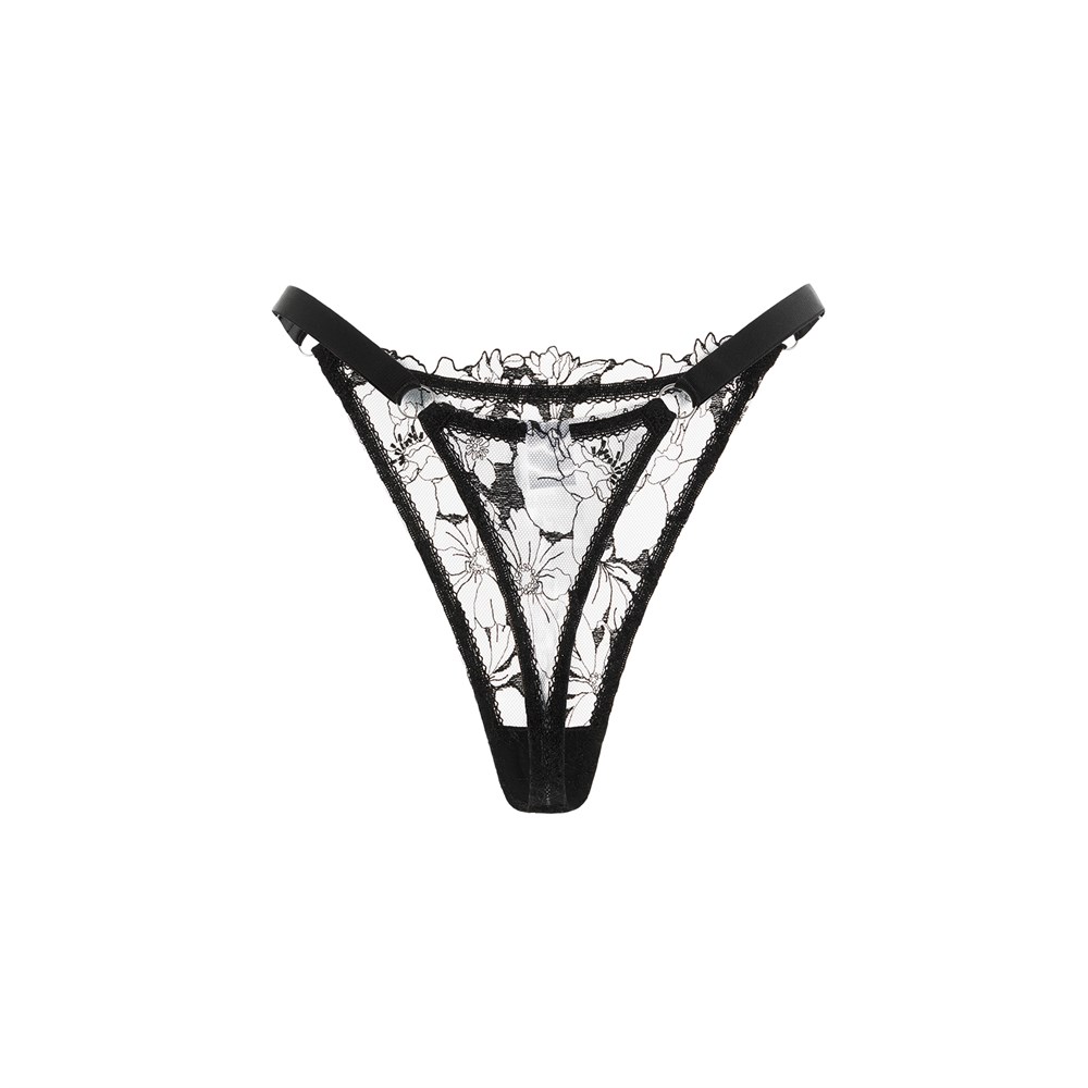 Мини-стринги BLACK FLOWERS - фото 114451