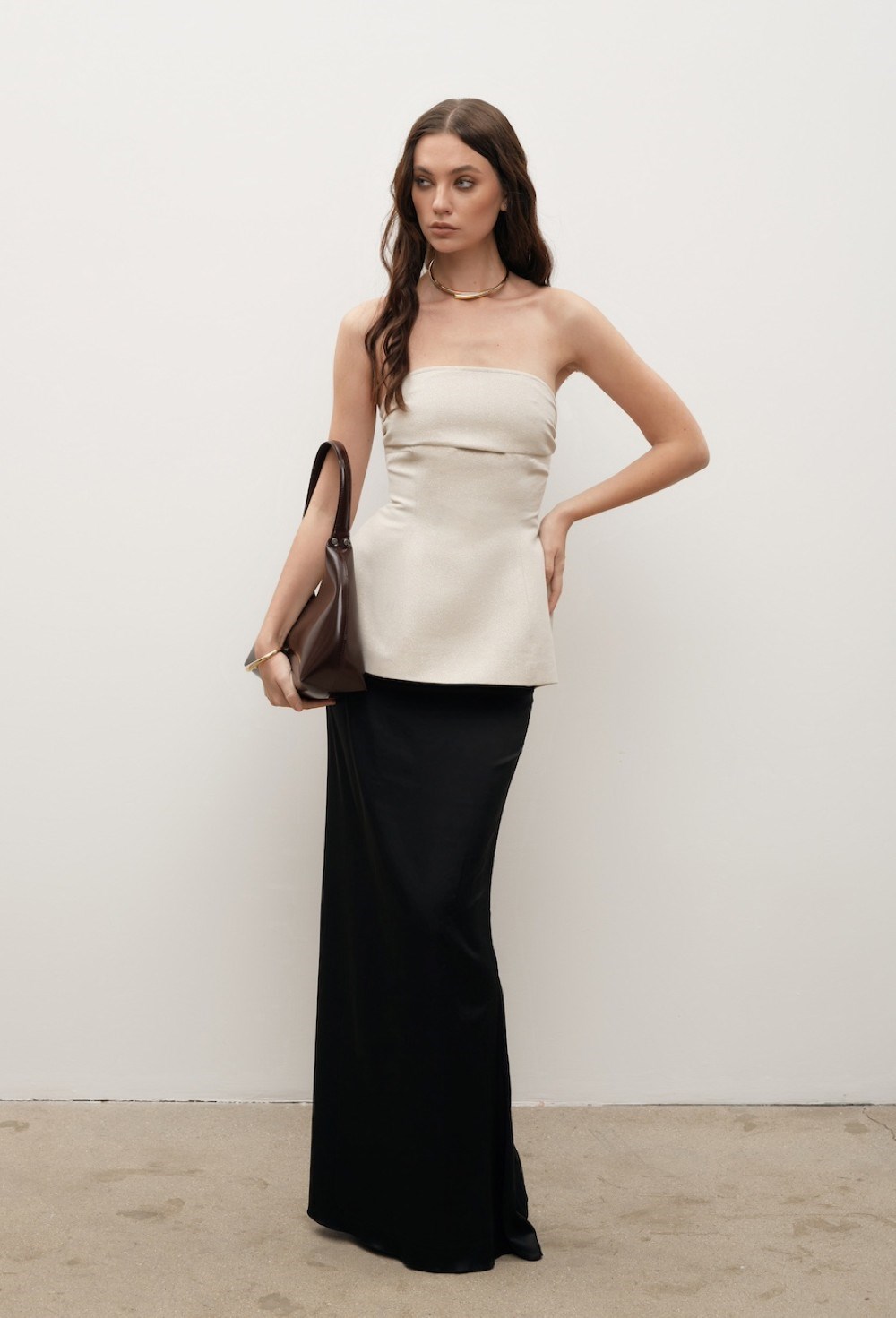 Фигурный вечерний топ с блеском - фото 115337