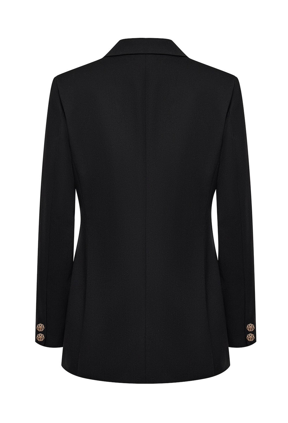 Двубортный приталенный жакет на одной пуговице - фото 115371