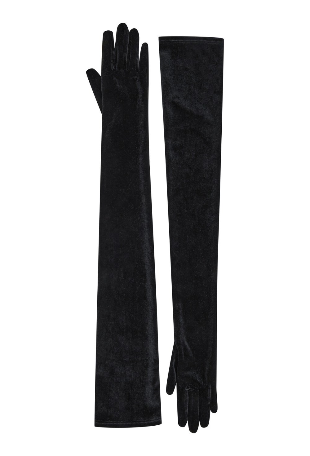 Бархатные высокие перчатки - фото 115565