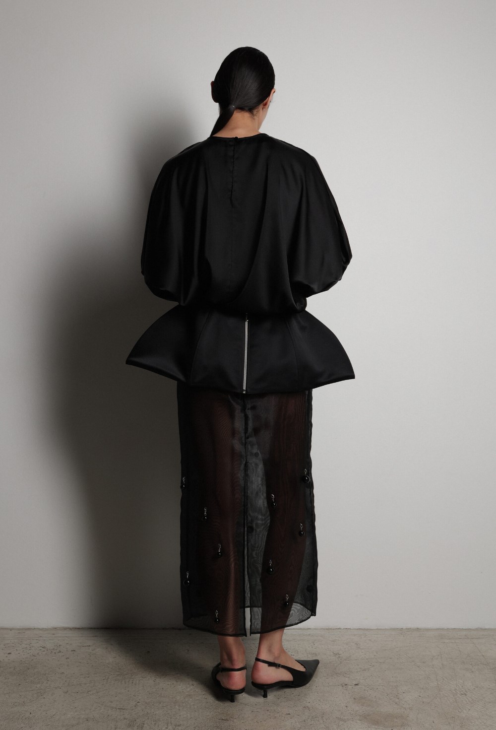 Юбка миди с - жемчугом - фото 117196