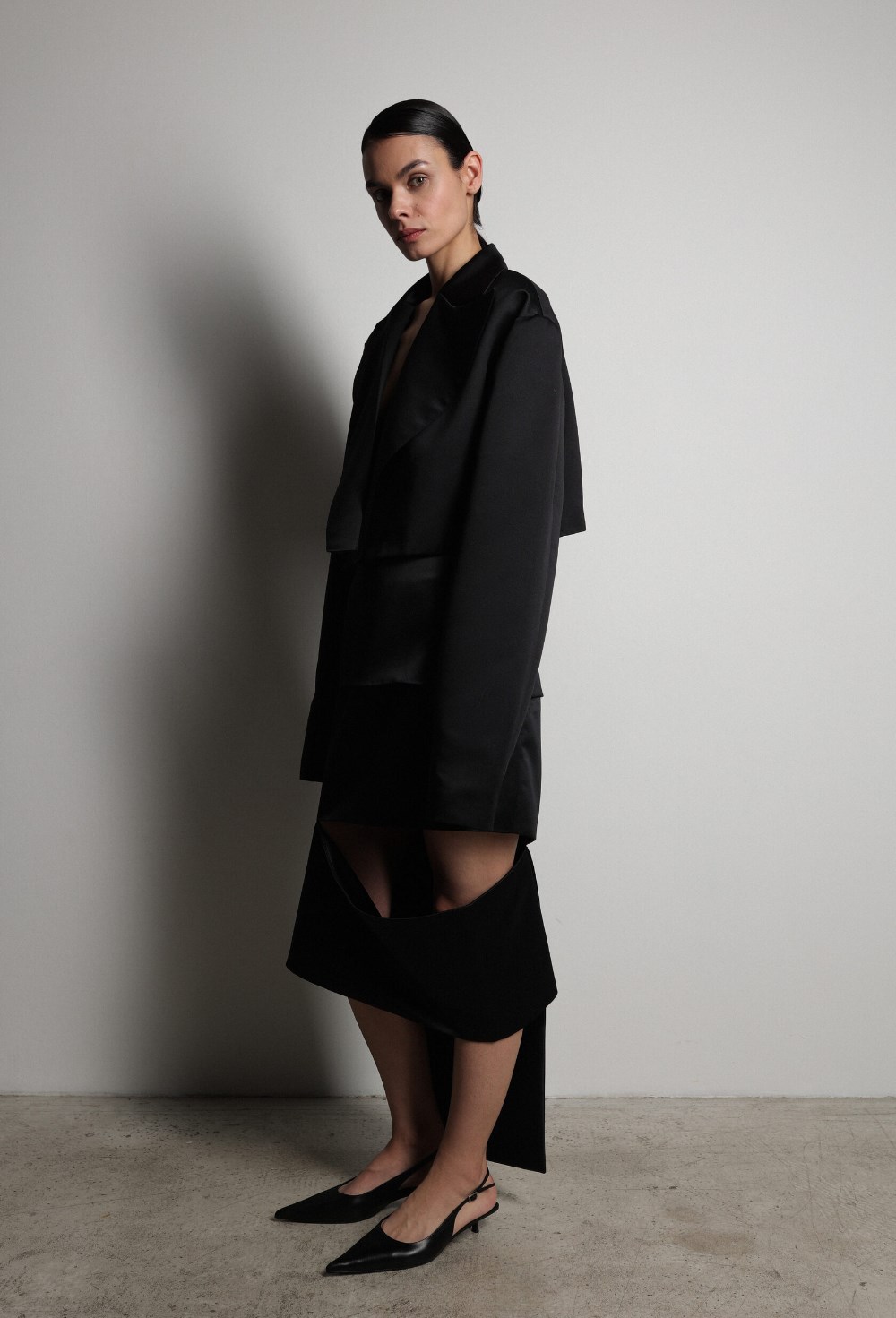 Юбка миди с разрезом - фото 117220