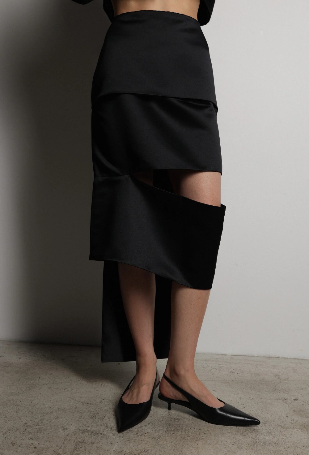 Юбка миди с разрезом - фото 117222