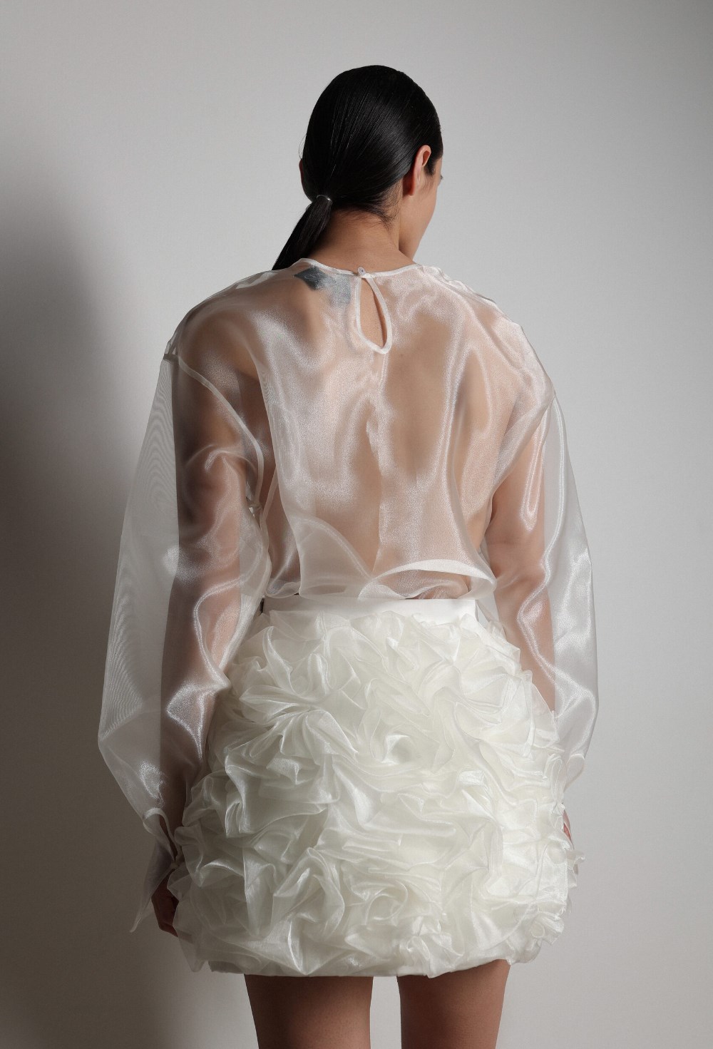 Юбка шорты из органзы - фото 117267