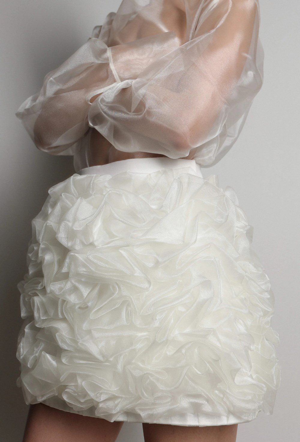 Юбка шорты из органзы - фото 117271