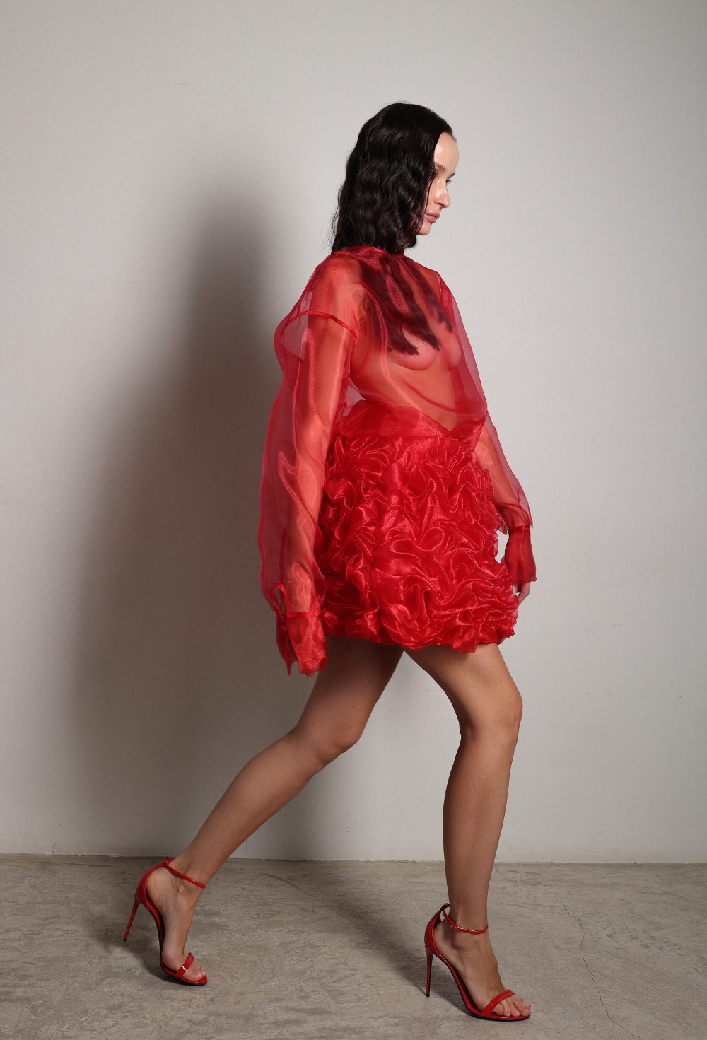 Юбка шорты-из органзы - фото 117275