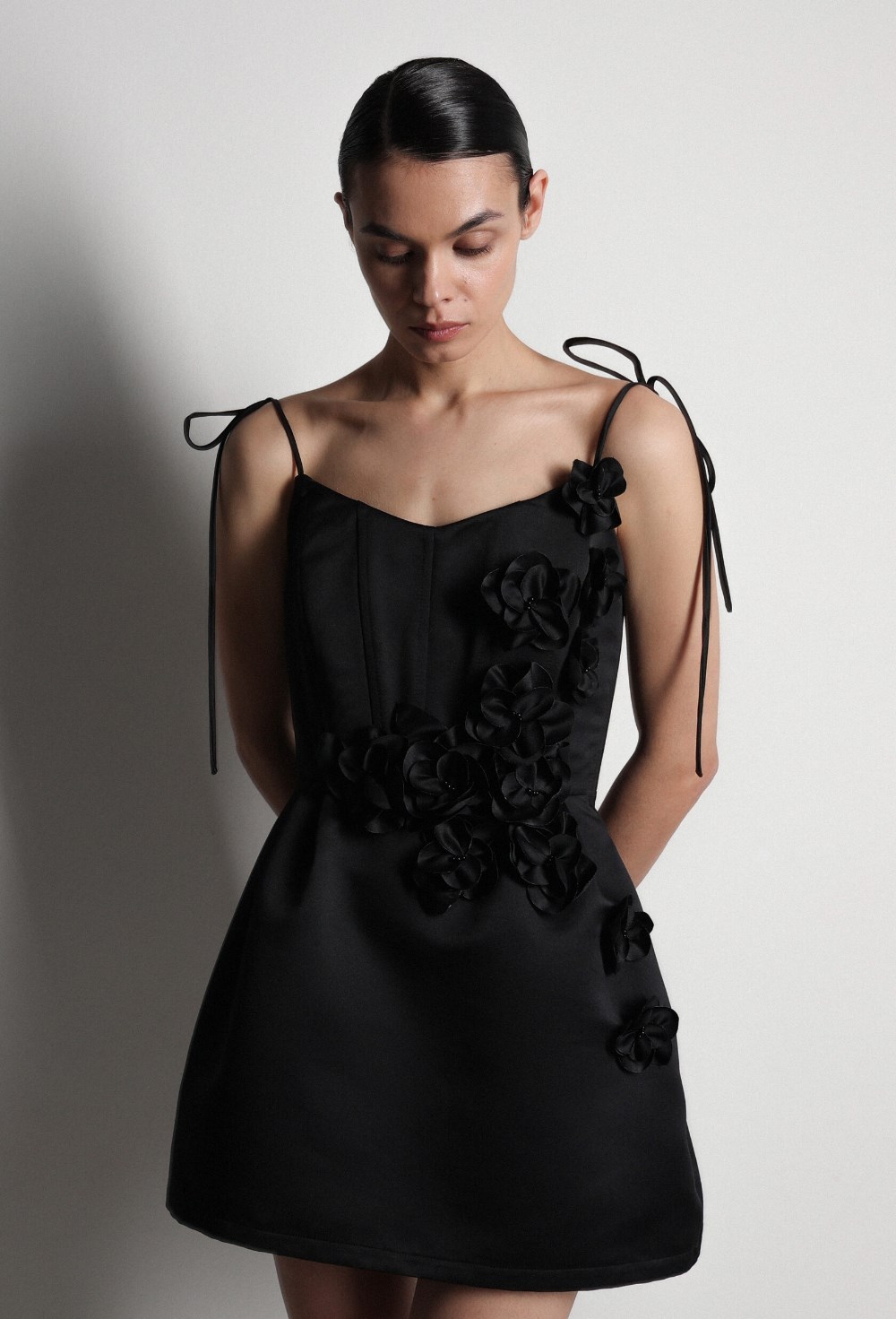 Платье мини с цветами - фото 117312