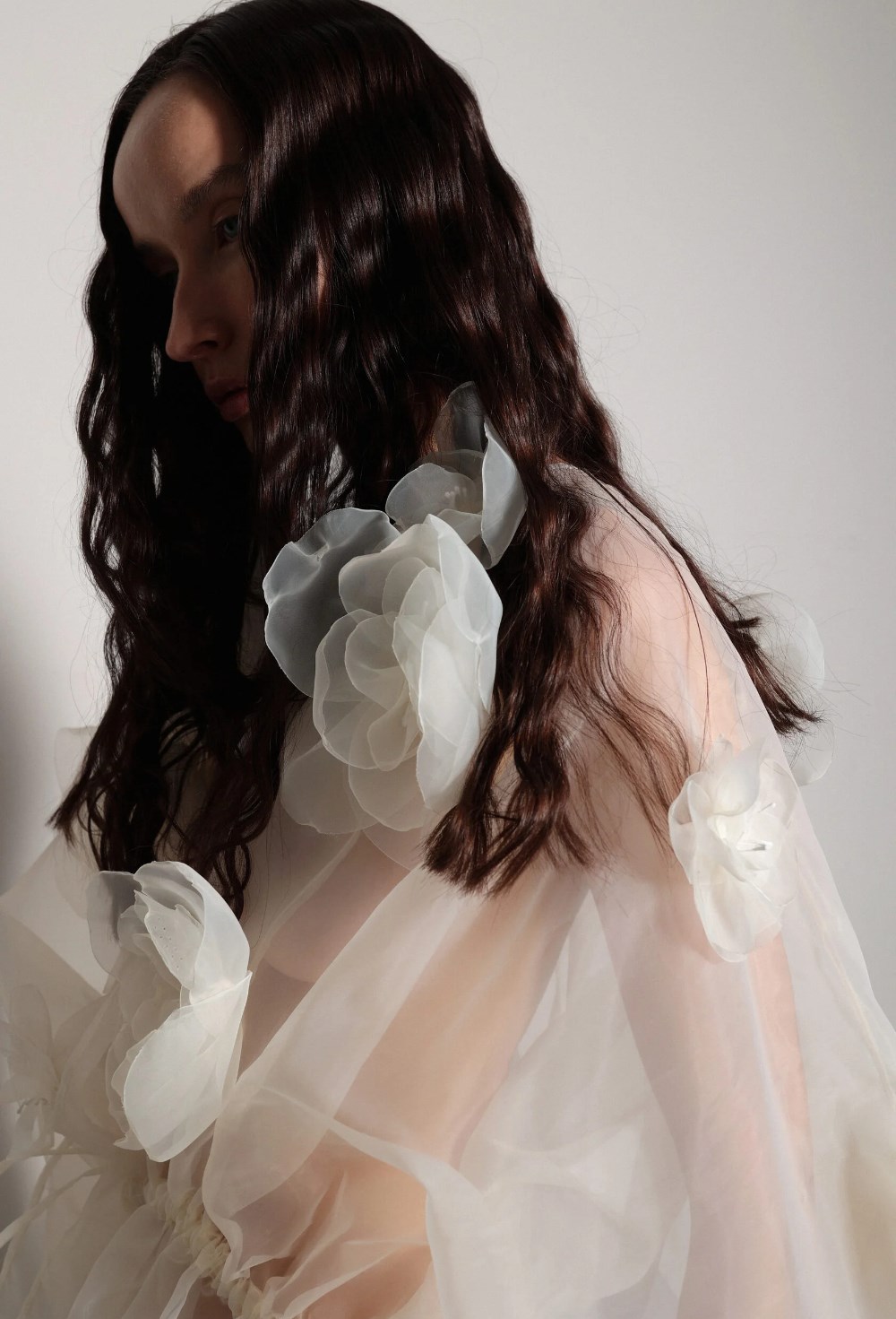 Блуза с цветами органза - фото 117337