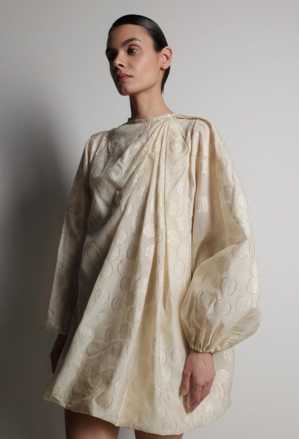 Платье мини в горох - фото 117401