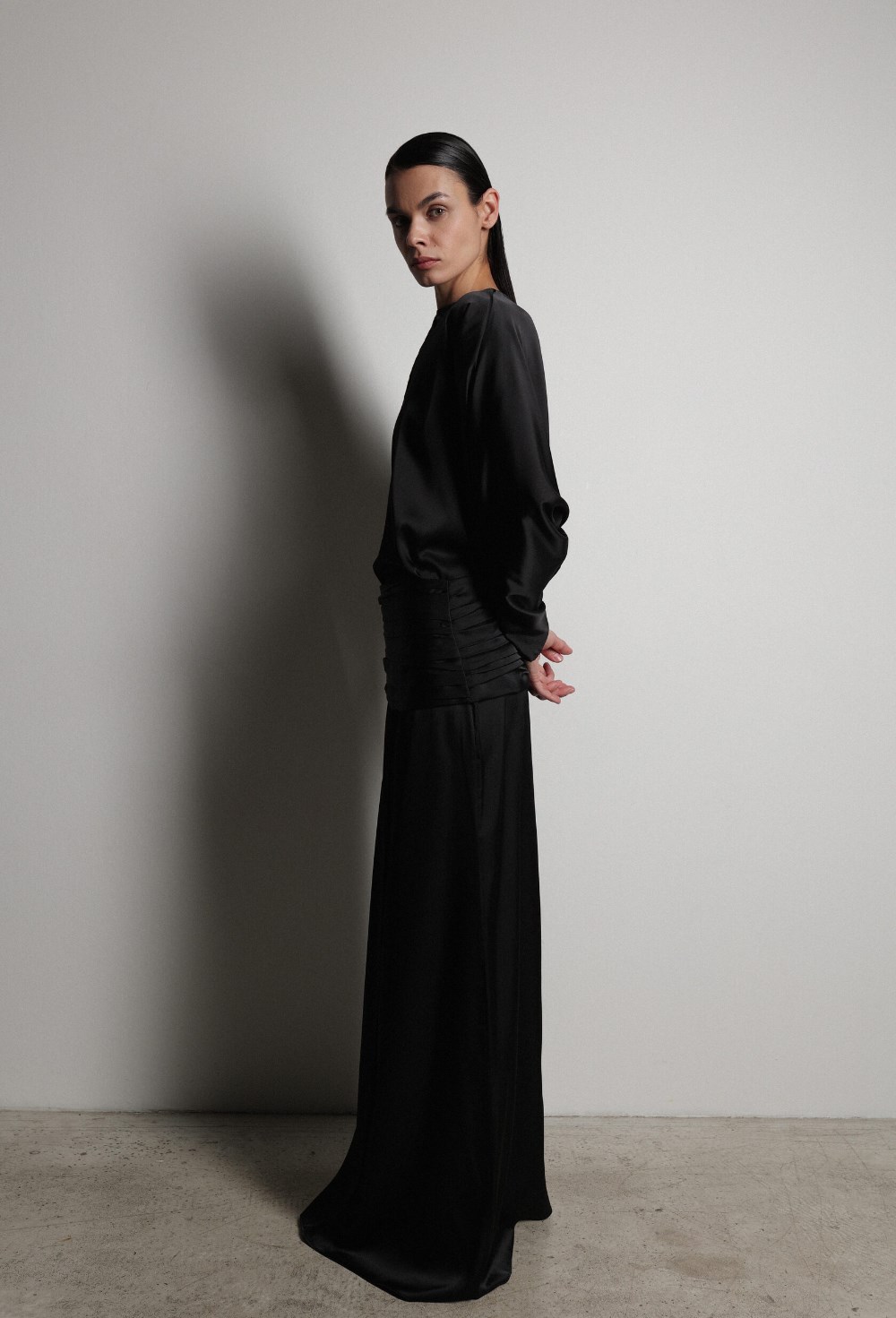 Костюм - юбка макси и блуза - фото 117425