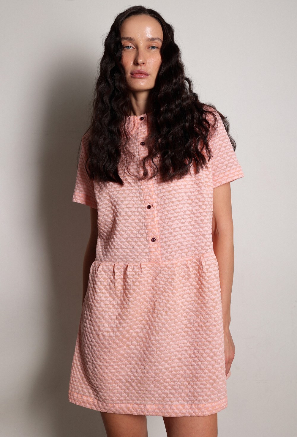 Платье розовое мини - фото 117438