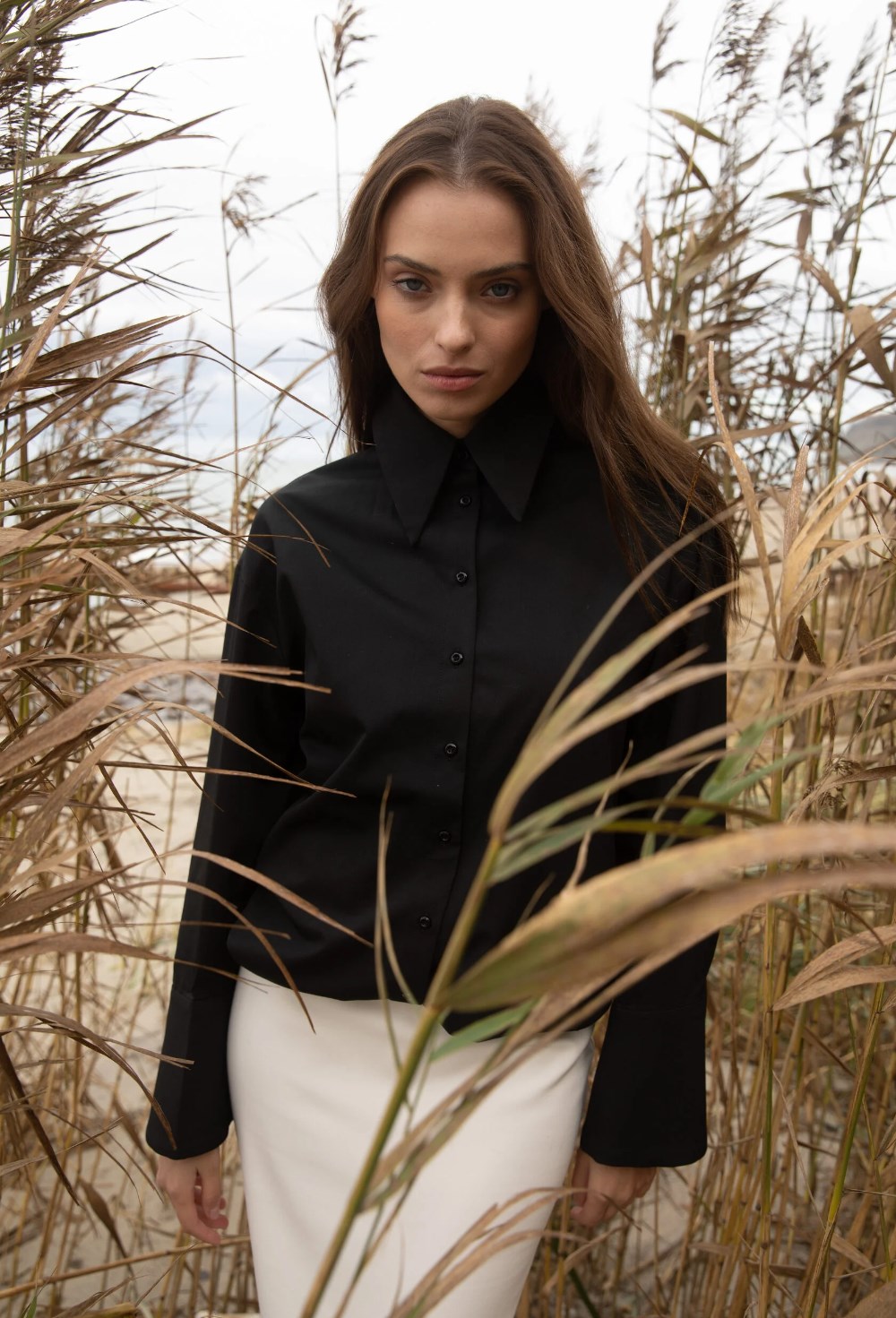 Рубашка с манжетами black - фото 118039