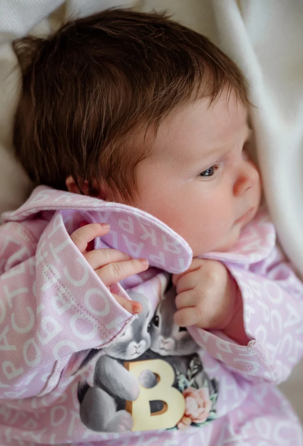 Комбинезон с зайками розовый - фото 118364